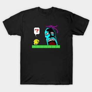 Pud Pud Meets a Moai Head - ZX Spectrum 8-Bit Legend T-Shirt